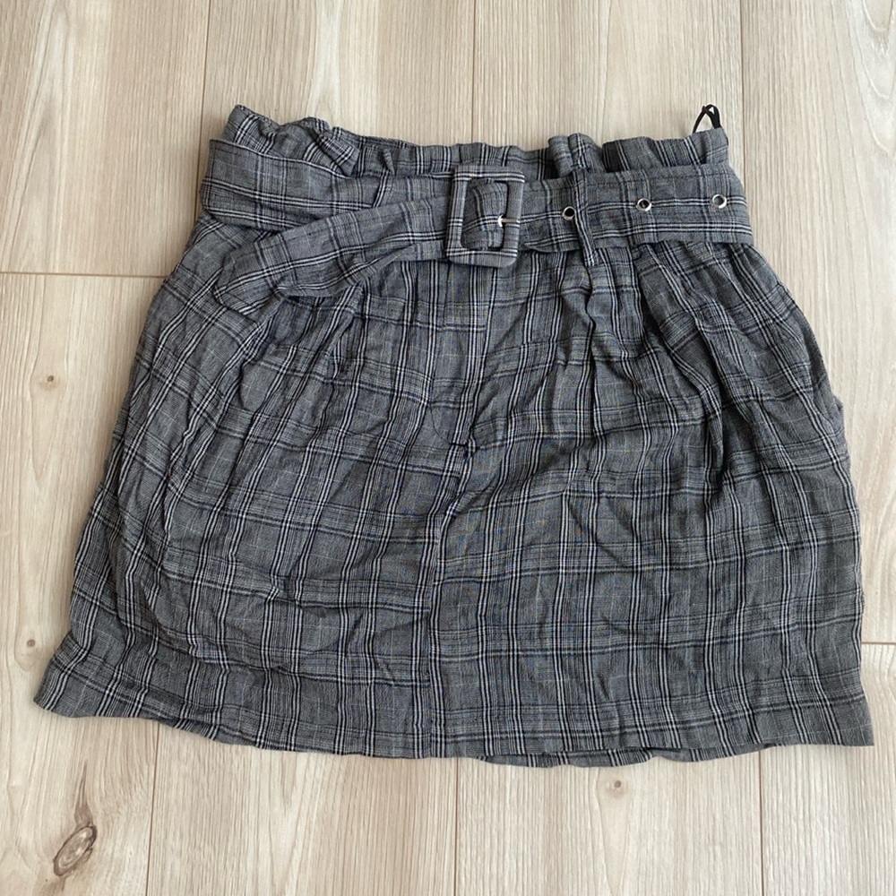 Flannel Mini Skirt